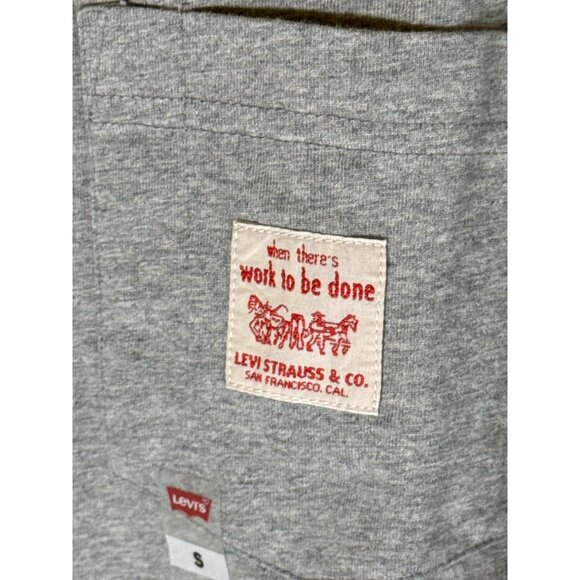 Levi's Men's Workwear Pocket T-Shirt, Heather Grey, Size S, NWT - Picture 3 of 5